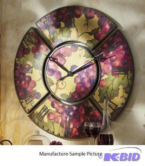 lot 105 image: Five Piece Grape Wall Clock -&nbspWhen its ...