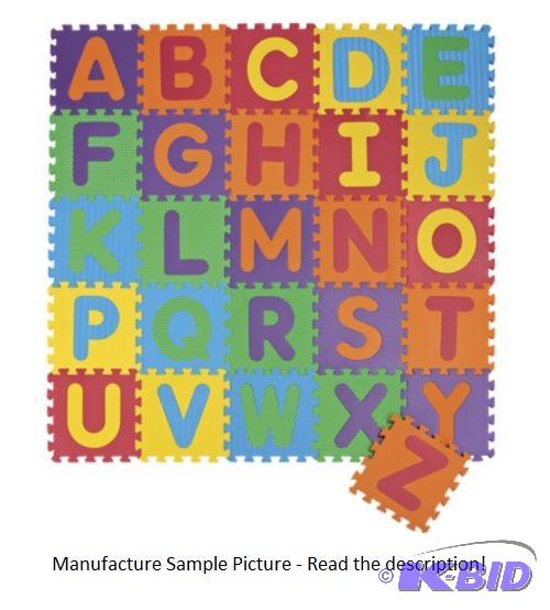 lot 108 image: 24 Piece Foam Puzzle Play Mat Letters - ...