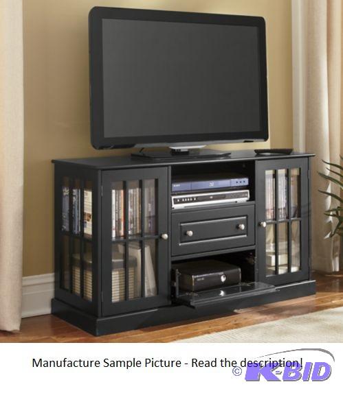 lot 109 image: Gaming TV Stand - Black - Mission style doors...