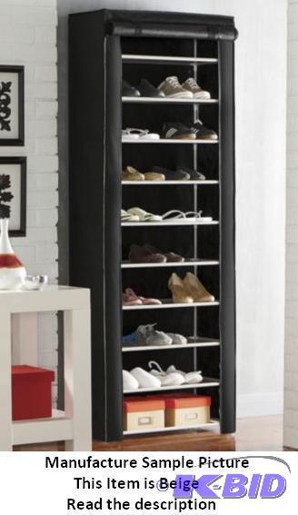 lot 110 image: 10 Layer Shoe Rack - Beige - This &quotinsta...