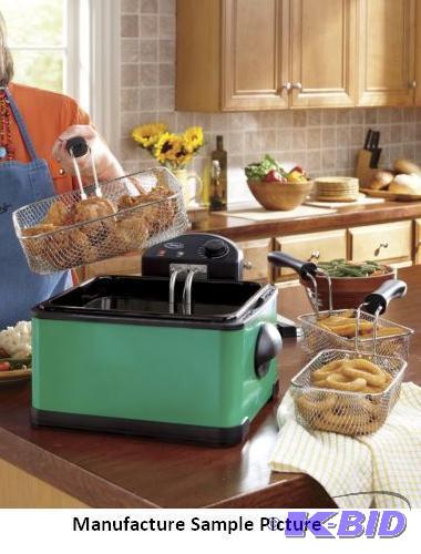 lot 141 image: Ginnys Brand 3.5-qt. Deep Fryer - Emerald Gr...