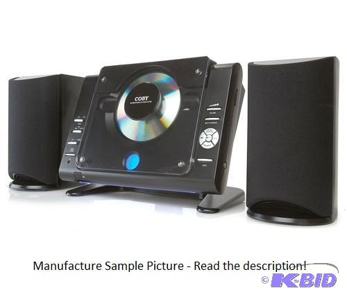 lot 144 image: Lot of 2 Coby Micro CD Stereo Shelf System  ...