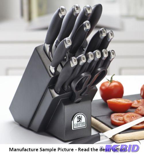 lot 163 image: Sabatier 17 Piece Soft Grip Cutlery Set -&nbs...