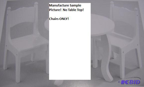 lot 191 image: Round Doll Table and Chair Set - White - Set ...