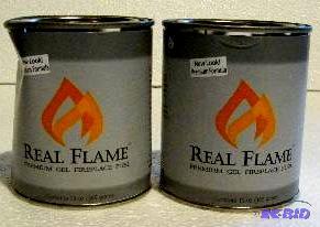 lot 196 image: Two 13-oz cans Real Flame Premium Gel Firepla...