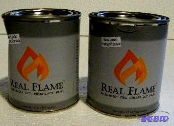 lot 197 image: Two 13-oz cans Real Flame Premium Gel Firepla...