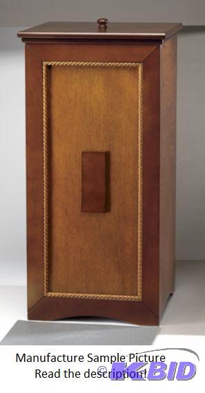 lot 31 image: Rope Twist Trash Bin - Two-tone trash bin wit...
