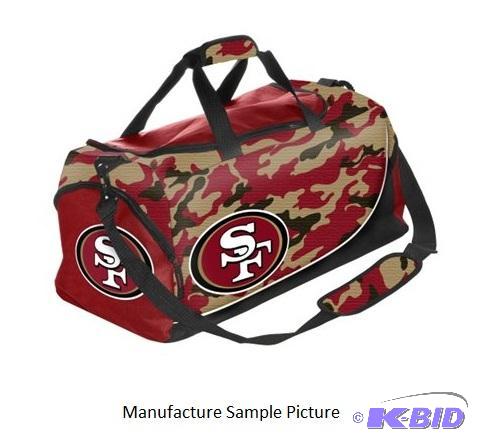 lot 43 image: San Francisco 49er&nbspCamo&nbspDuffle Bag...