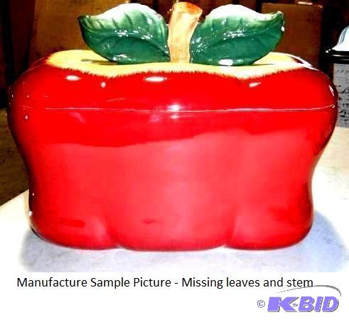 lot 8 image: Apple Cookie Jar - 14" x 5" x 12&qu...