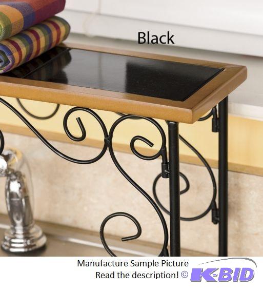 lot 9 image: Black Tile Over the Sink Shelf - Colorblock O...