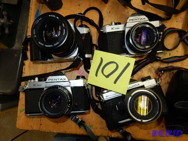 lot 101 image: 4, 35 MM Cameras