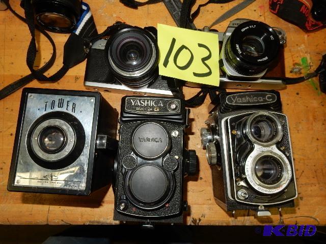 lot 103 image: 4, 35 MM Cameras