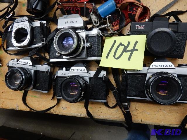 lot 104 image: 6, 35 MM Cameras