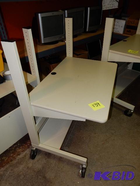lot 139 image: Metal Rolling Desk