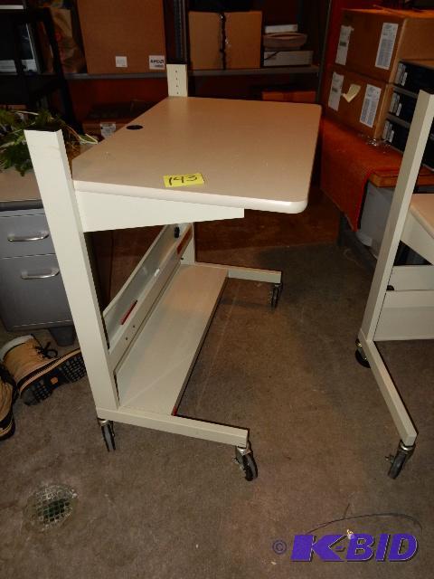 lot 143 image: Metal Rolling Desk