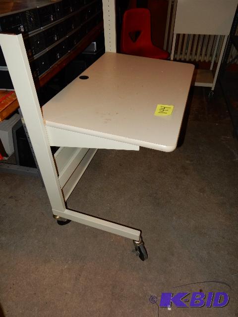lot 144 image: Metal Rolling Desk