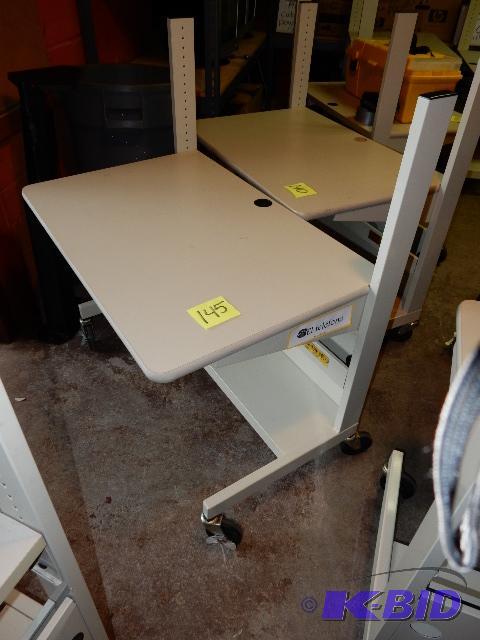 lot 145 image: Metal Rolling Desk