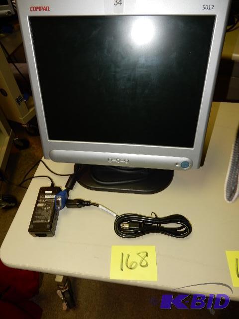 lot 168 image: Compaq 5017 Flat Screen Monitor