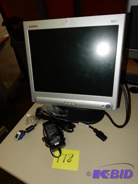 lot 178 image: Compaq 5017 Flat Screen Monitor