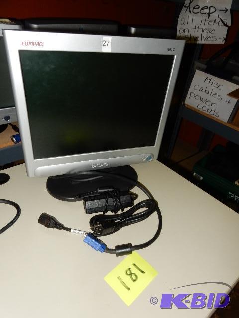 lot 181 image: Compaq 5017 Flat Screen Monitor