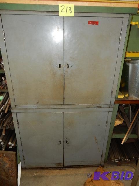lot 213 image: Two steel storage cabinets