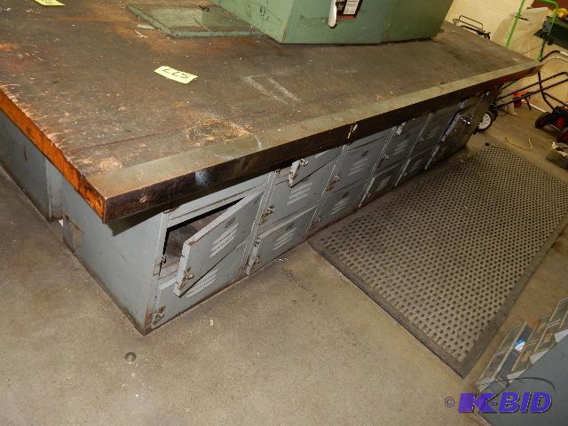 lot 225 image: Long Workbench Shop Table