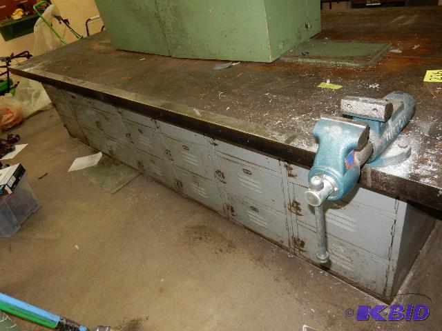 lot 226 image: Long Workbench Shop Table