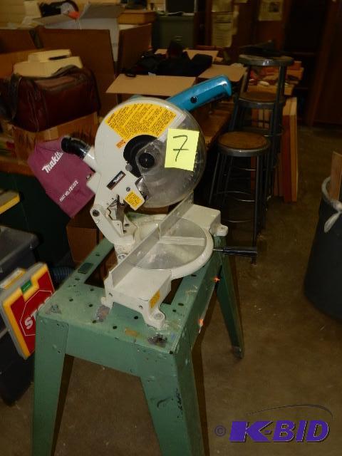 lot 7 image: Makita LS 1030 Mitre Saw and stand