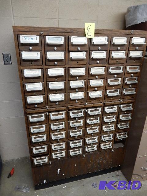 lot 8 image: Vintage Library Card File