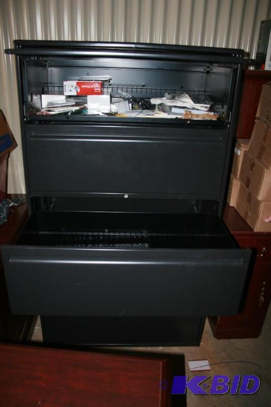 Black Solid Steel Filing Cabinet