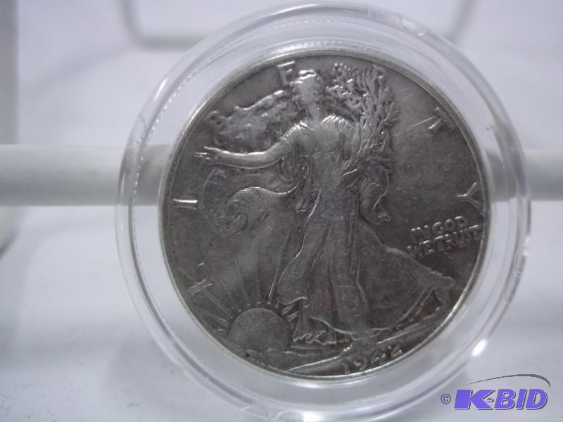 1942 P Silver Dollar In Capsule...