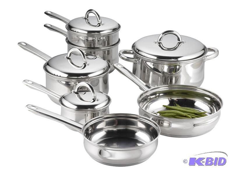 11 Piece Stainless Cookware Set