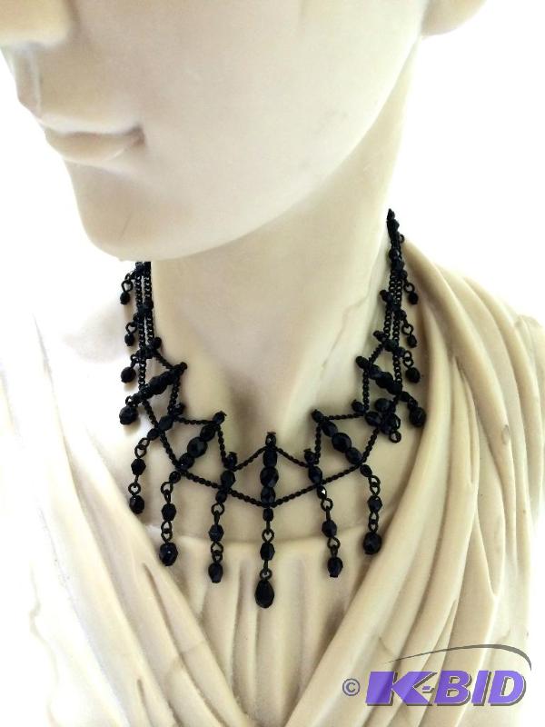 Lot of 2 vintage Chokers Beaded and hand made
