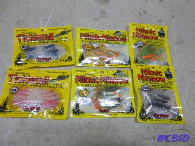 lot 126 image: Six Packs of Northland Tackle Tickletail grub...
