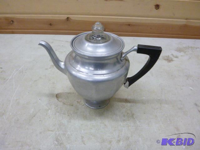 lot 137 image: Landers Frary and Clark Stove Top Coffee Pot ...