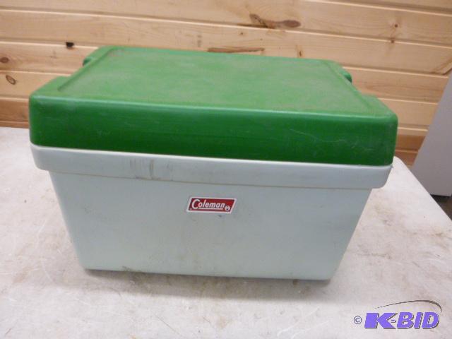 lot 141 image: Coleman Cooler With clamp down handles...