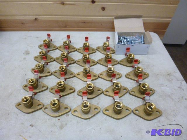 lot 24 image: 24 Installation Flanged Ball Valves 34"...