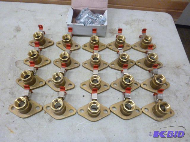 lot 25 image: 20 Installation Flanged Ball Valves 1"...
