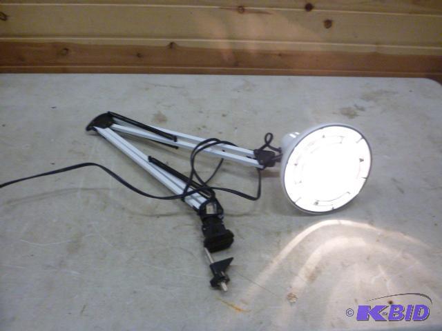 lot 31 image: Clamp-On Desk Light Tested and works....