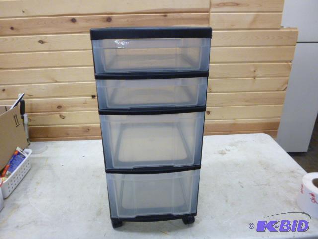 lot 40 image: Four Drawer Storage Container on Casters 26 1...