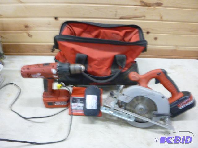 lot 58 image: Milwaukee Power Plus 18 Volt Drill #0524...