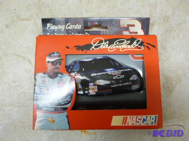 lot 91 image: #3 Dale Earnhardt Tin with Two Decks of Playi...