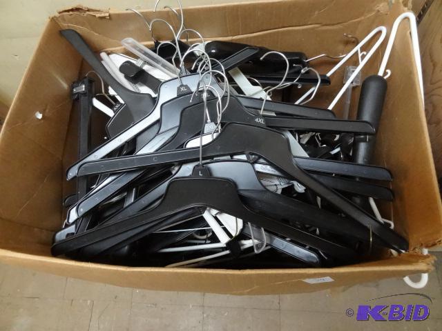lot 34 image: Box of coat hangers...