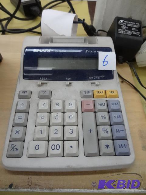 lot 6 image: Sharp EL1801C printing calculator...
