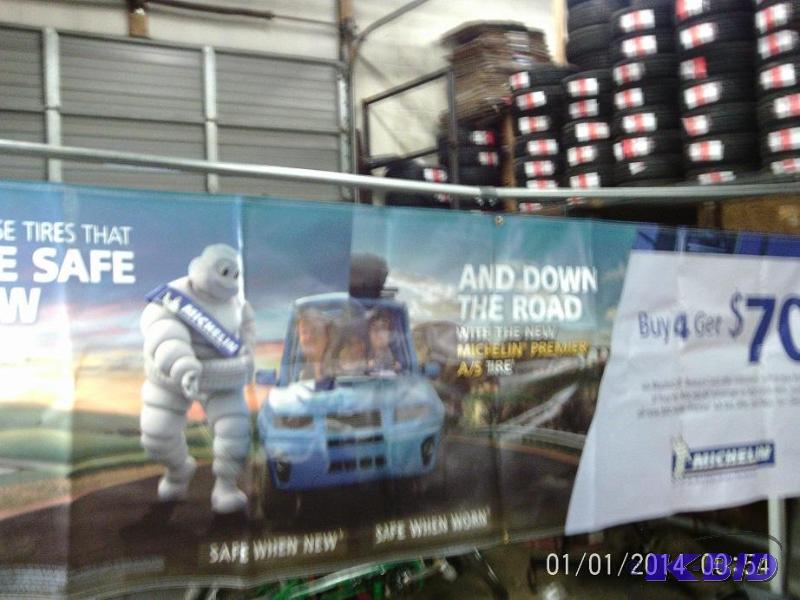 lot 80 image: 10 foot vinyl advertising banner....