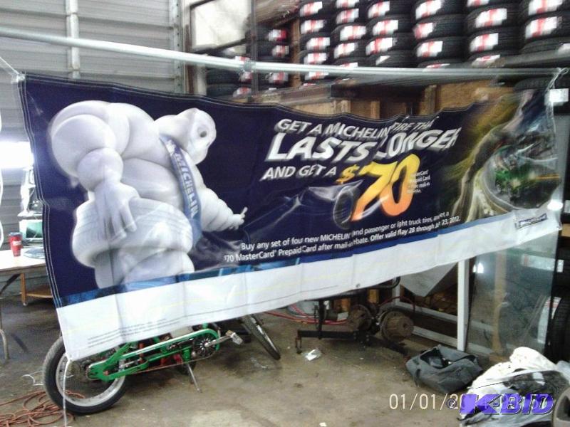 lot 81 image: 10 foot vinyl advertising banner....