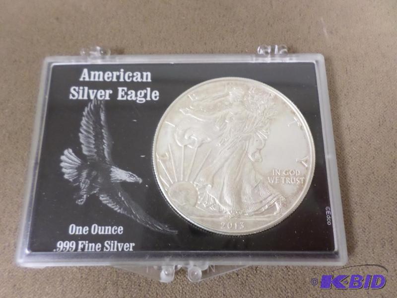 2013 Silver Eagle Pure 99.99% Silver Ounce, G...