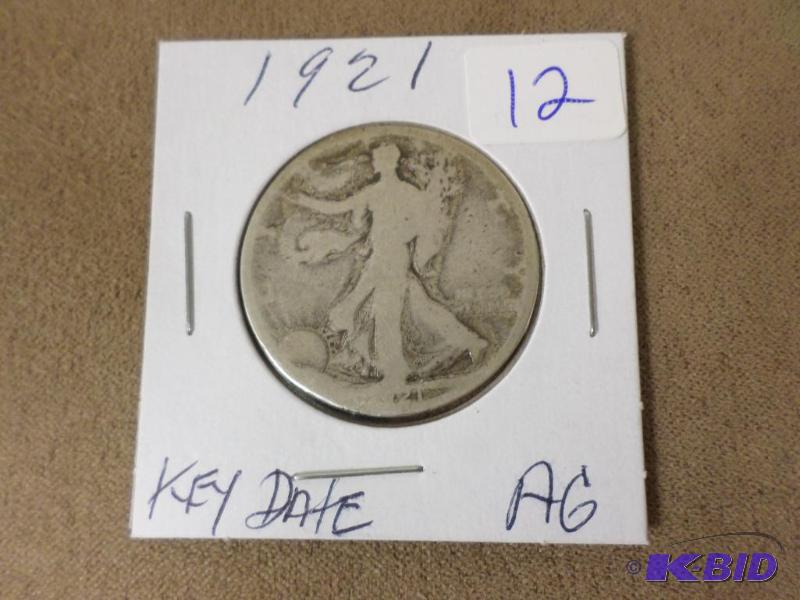Key Date Walking Liberty Half Dollar, 1921, A...