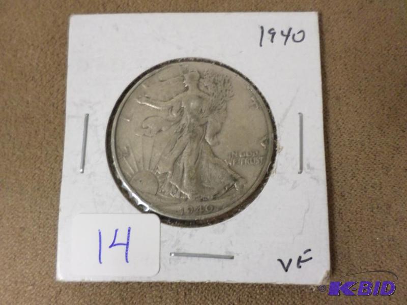 1940 Walking Liberty Half Dollar, VF...