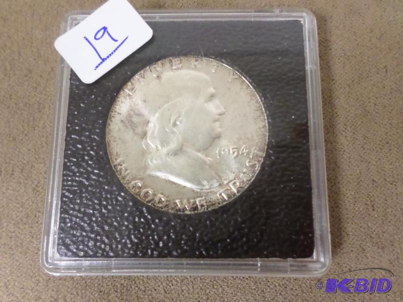 Well Struck 1954 Franklin Half Dollar, Clear ...
